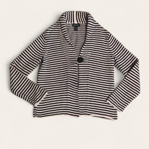 Pure & Co Black and Cream Striped Sweater Size XS/S - Picture 1 of 7